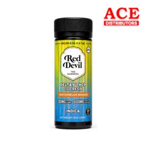RED DEVIL D9 DOWNSHIFT BLEND GUMMIES 6000MG BOTTLE 20CT WATERMELON / MANGO INDICA
