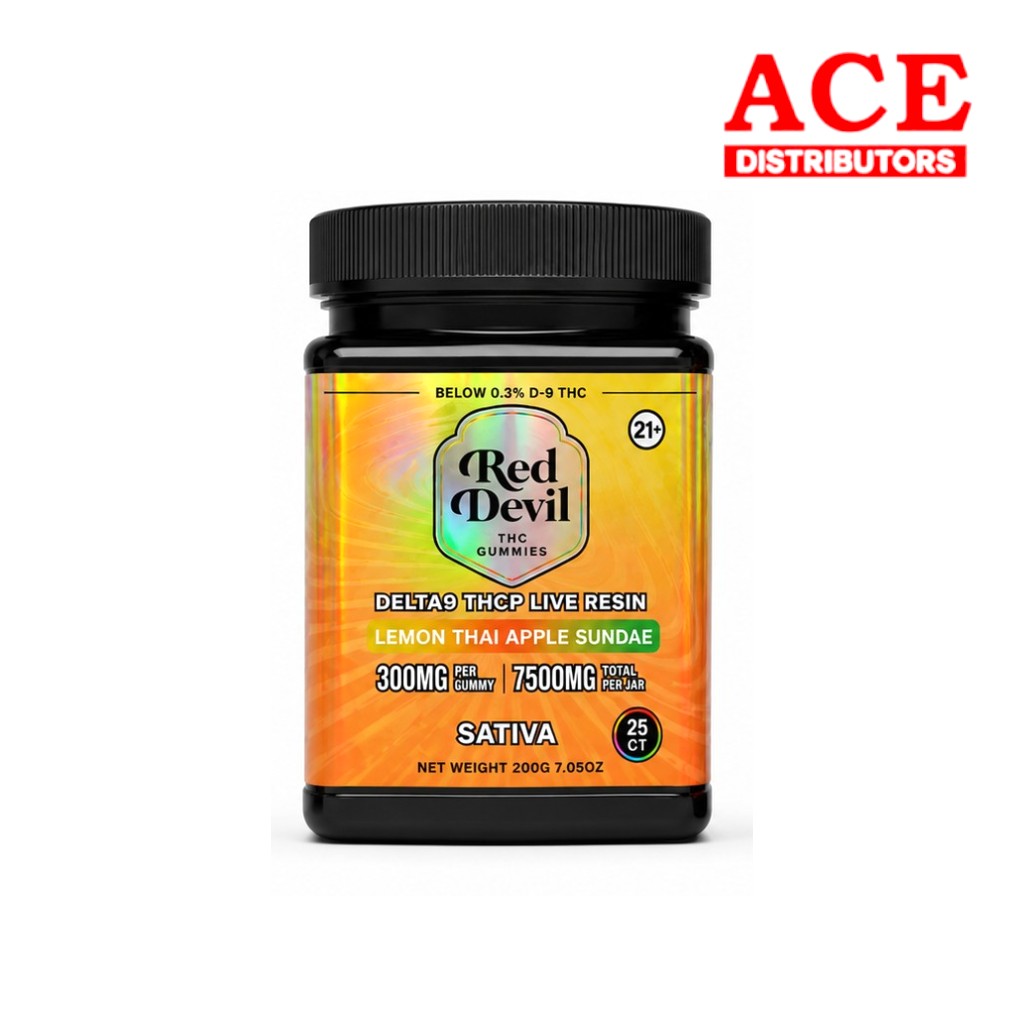 RED DEVIL D9 SINGLE PACK 300MG BLEND GUMMY 25CT JAR - Image 4