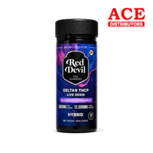 RED DEVIL D9 DUAL GUMMIES 12000MG BOTTLE 20CT - BLUEBERRY & PINEAPPLE HYBRID