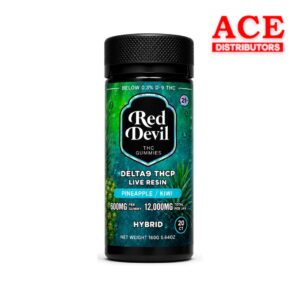 RED DEVIL D9 DUAL GUMMIES 12000MG BOTTLE 20CT - PINEAPPLE & KIWI HYBRID