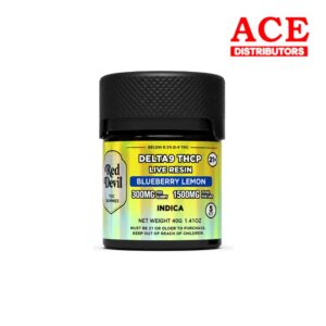 RED DEVIL 300 MG D9 BLEND GUMMY 5CT JAR - BLUEBERRY LEMON INDICA