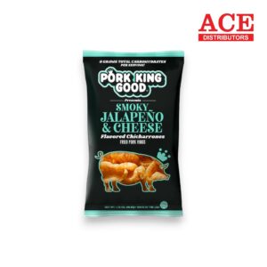 PORK KING GOOD 1.75OZ PORK RINDS SMOKY JALAPENO AND CHEESE 12CT