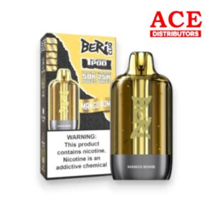 BERI CLIQ 50000PUFF POD 5CT BOX - MANGO BOMB