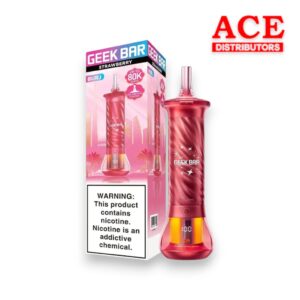 GEEK BAR BURJ HOOKAH DISPOSABLE 80K PUFFS STRAWBERRY - 1CT