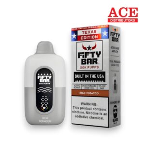 FIFTY BAR SERIES TEXAS EDITION 20000 PUFFS DISPOSABLE 5CT - RICH TOBACCO