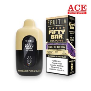 FIFTY BAR X FRUITIA SERIES 20000 PUFFS DISPOSABLE 5CT -BLUEBERRY POUND CAKE