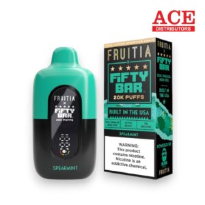 FIFTY BAR X FRUITIA SERIES 20000 PUFFS DISPOSABLE 5CT -SPEARMINT