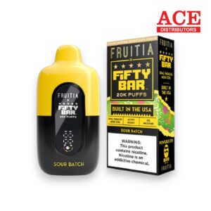 FIFTY BAR X FRUITIA  20000 PUFFS DISPOSABLE 5CT - SOUR PUNCH