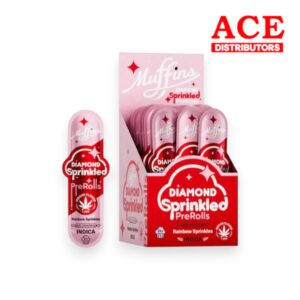 MUFFINS THCP DIAMOND SPRINKLED 1.25GM PREROLL  - RAINBOW SPRINKLES INDICA
