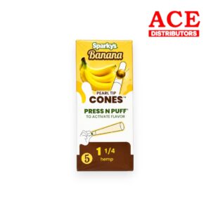 SPARKY'S 1 1/4 PRE-ROLL CONES 3PK/12CT-BANANA