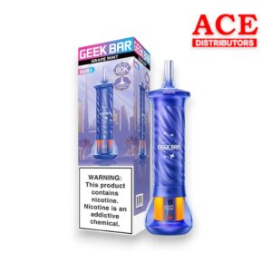 GEEK BAR BURJ HOOKAH DISPOSABLE 80K PUFFS GRAPE MINT - 1CT