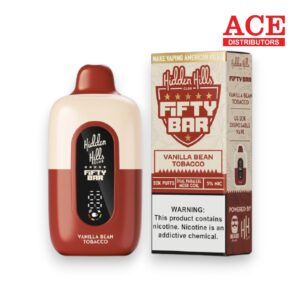 FIFTY BAR X HIDDEN HILLS 20000 PUFFS DISPOSABLE 5CT -VANILLA BEAN TOBACCO