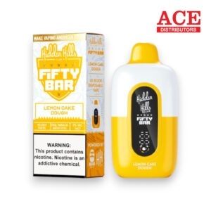 FIFTY BAR X HIDDEN HILLS 20000 PUFFS DISPOSABLE 5CT - LEMON CAKE DOUGH