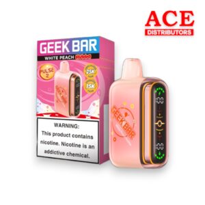 GEEK BAR PULSE 2 DISPOSABLE 15000 PUFFS 5CT - WHITE PEACH HUBBA