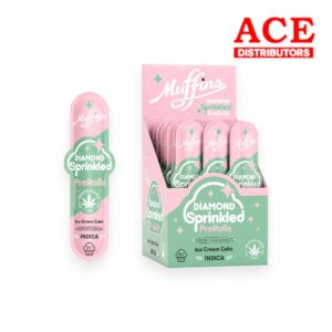 MUFFINS THCP DIAMOND SPRINKLED 1.25GM PREROLL  - ICE CREAM CAKE INDICA