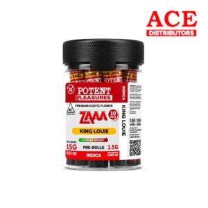 POTENT PLEASURES THC-ZAAA PRE-ROLLS 1.5G 10CT - KING LOUIE INDICA