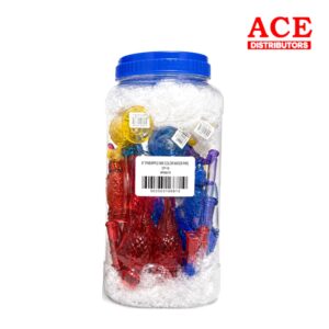 OIL BURNER ASST. COLOR PINEAPPLE WATER PIPE 6" 18CT JAR