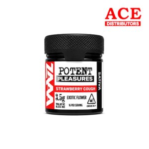 POTENT PLEASURES THC-ZAAA FLOWER 3.5G - STRAWBERRY COUGH SATIVA