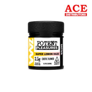 POTENT PLEASURES THC-ZAAA FLOWER 3.5G - SUPER LEMON HAZE SATIVA