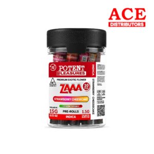 POTENT PLEASURES THC-ZAAA PRE-ROLLS 1.5G 10CT - STRAWBERRY CHEESECAKE INDICA