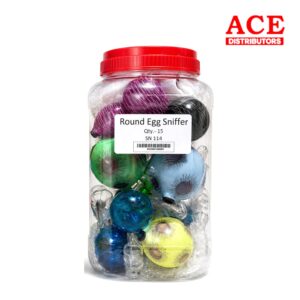 OIL BURNER ASST. COLOR ROUND EGG SNIFFER 15CT JAR