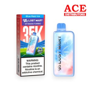 LOST MARY-ELF BAR DISPOSABLE WORLD CUP ED. MT-35000 PUFF 5CT -BLUE RAZZ ICE