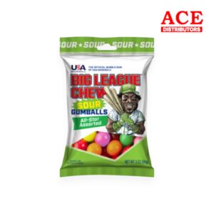 PEG BIG LEAGUE CHEW GUMBALLS SOUR ASST. 3OZ